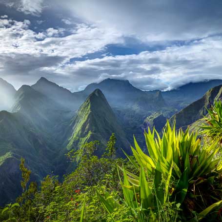 Voyage à la Réunion : Sommet des chaines montagneuses de l'Île de la Réunion