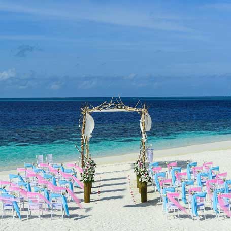 Voyage de noces mariage sur une île paradisiaque